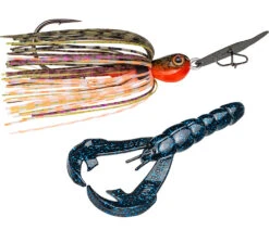 Strike King Thunder Cricket & Rage Craw Bladed Jig Combo -Strike King Shop sk thunder cricket rage craw bluegill x black blue flake